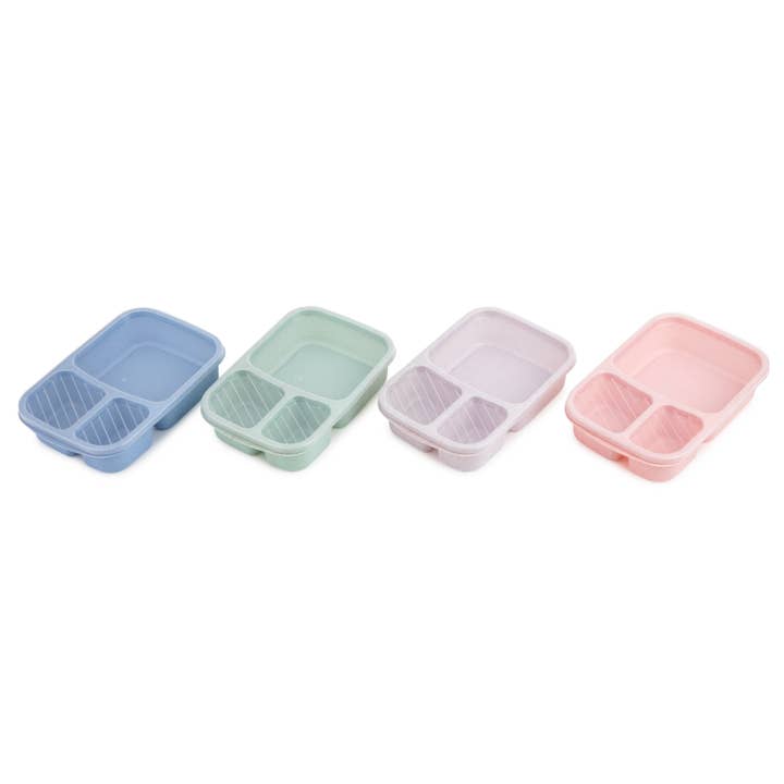 Core Home - Wholesale Food Storage Container - Set of 4 3-Section Kids Meal Prep Containers - Pastel5
