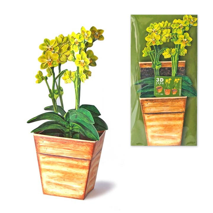 Gollnow Paper Creations - Wholesale Everyday Greeting Card - 3D greeting card orchid