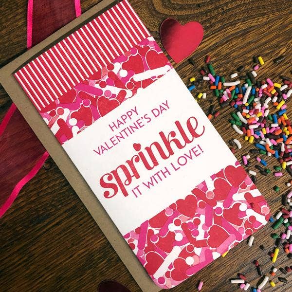 a. favorite design - Wholesale Valentine's Day Card - valentine sprinkle letterpress card1