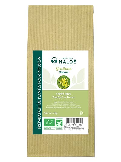Organic gentian plant - 40g for wholesale by Institut MaloƩ