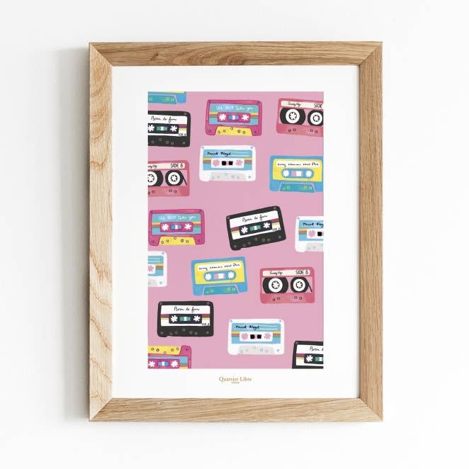 Affiche A4 Mix Tape Quartier Libre pour la vente par Quartier Libre Papier