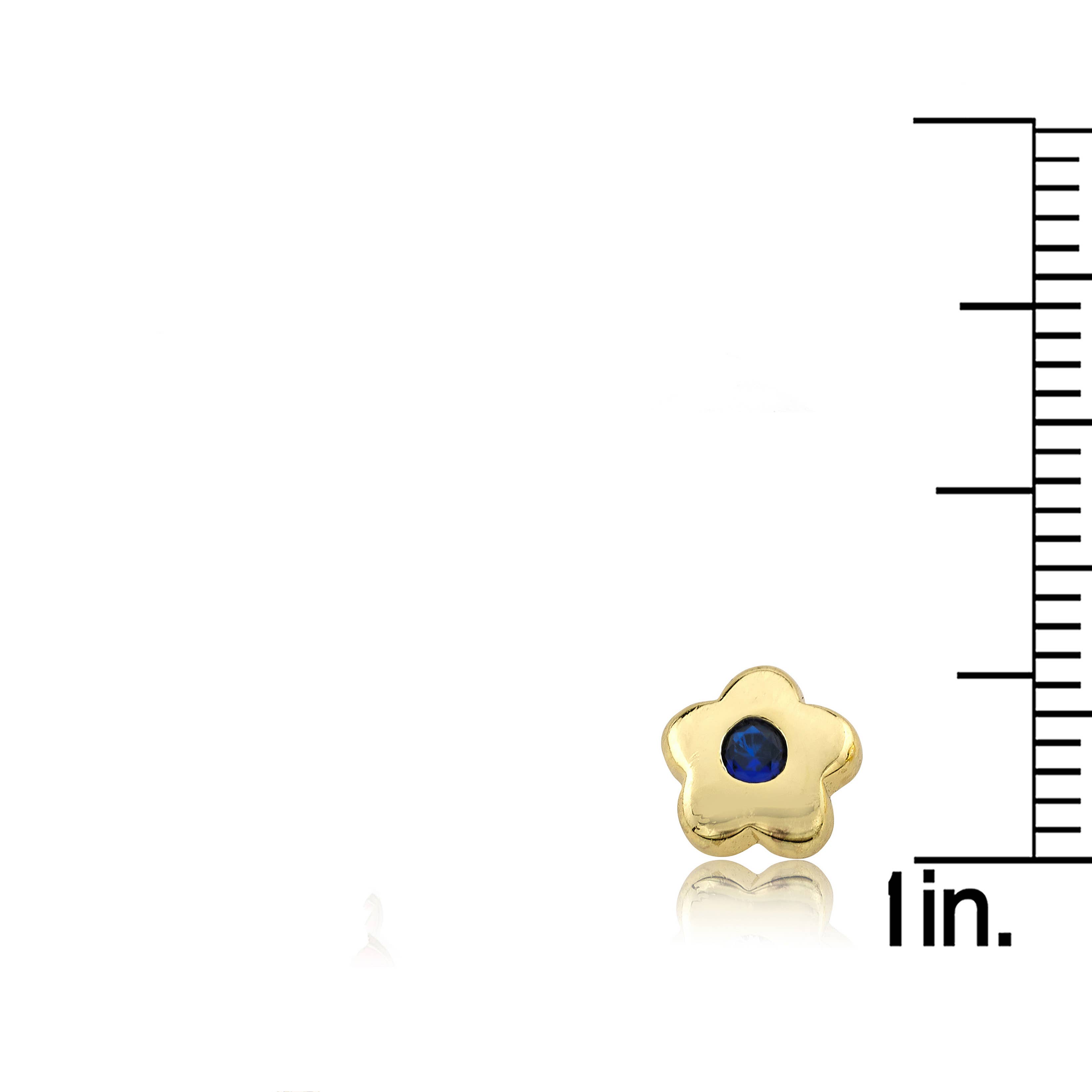 Little Miss Twin Stars - Wholesale Stud/Post Earrings - LMTS 14K Gold Plated Flower Small Stud Earring10