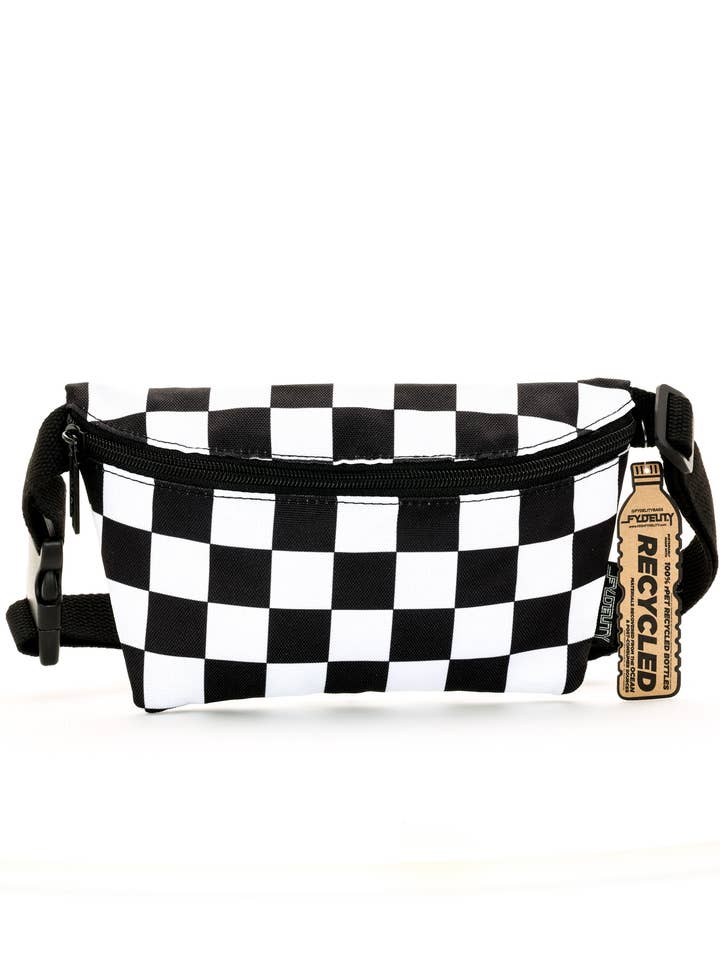 83863: Fanny Pack | Slim | Recycled RPET | XL Checker for wholesale by Fydelity