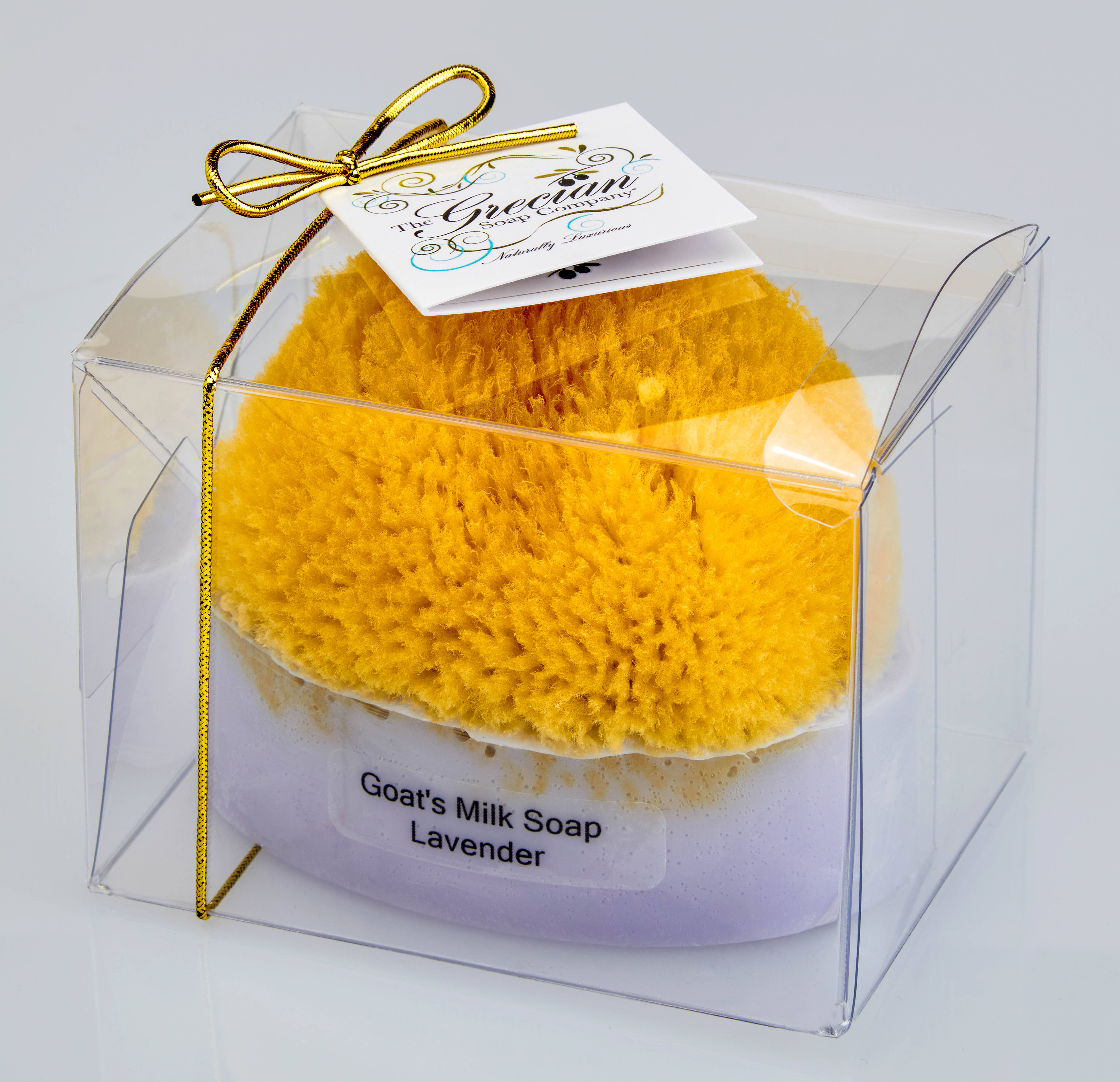The Grecian Soap Company - Wholesale Bar Soap - Goat Milk Natural Exfoliating Soap Bar with Sea Sponge3
