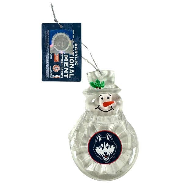 St. Louis Wholesale LLC - Wholesale Ornament - UCONN Huskies Ornaments - Acrylic Snowman Team Spirit0