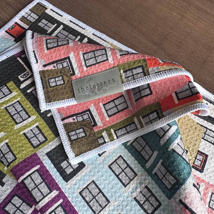 the letters mdn - Wholesale Hand Towel - Row Homes Waffle Double Sided Hand Towel1