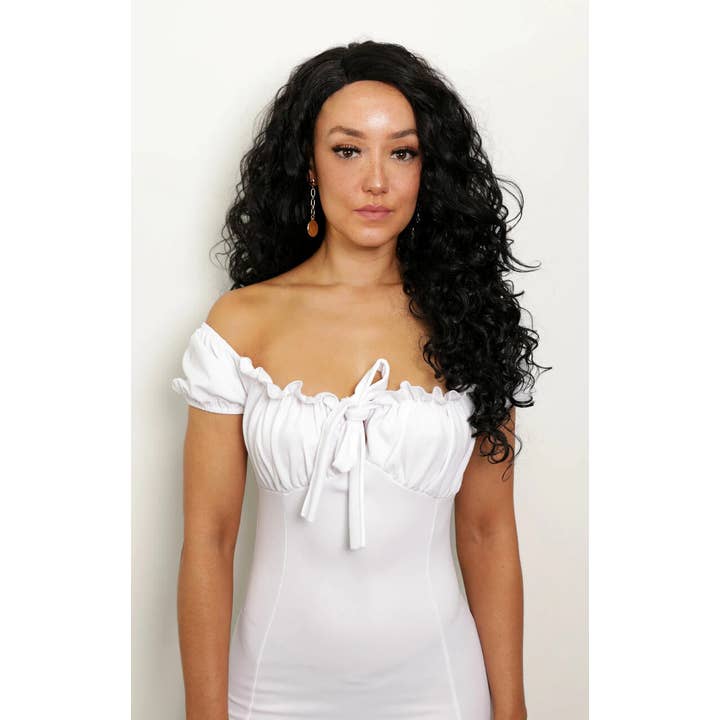 Femme Luxe – wholesale Hair extensions – Black Curly Lace Front Wig - Cher1