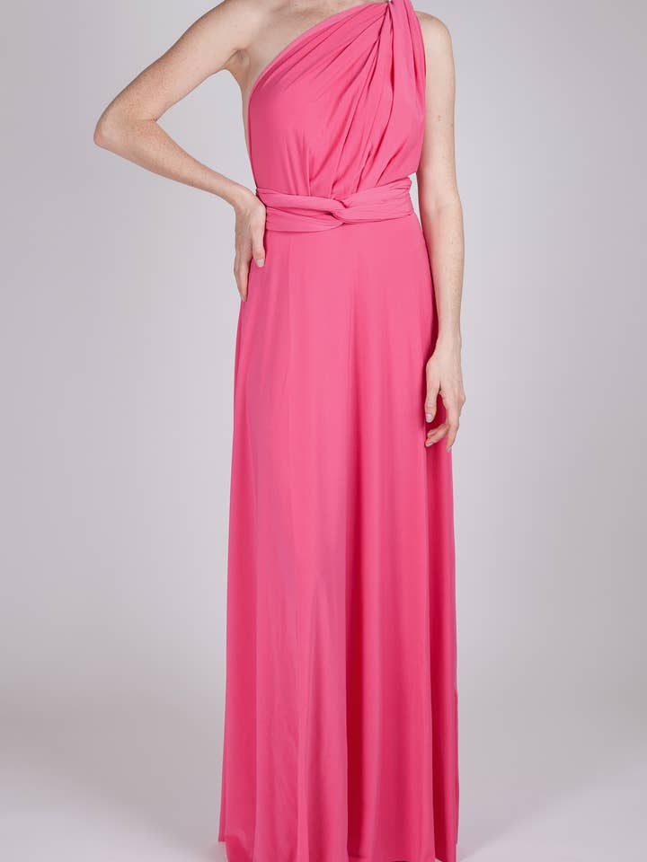 VESTIDO MAXI INFINITO ROSA CHICLETE por atacado de Von Vonni
