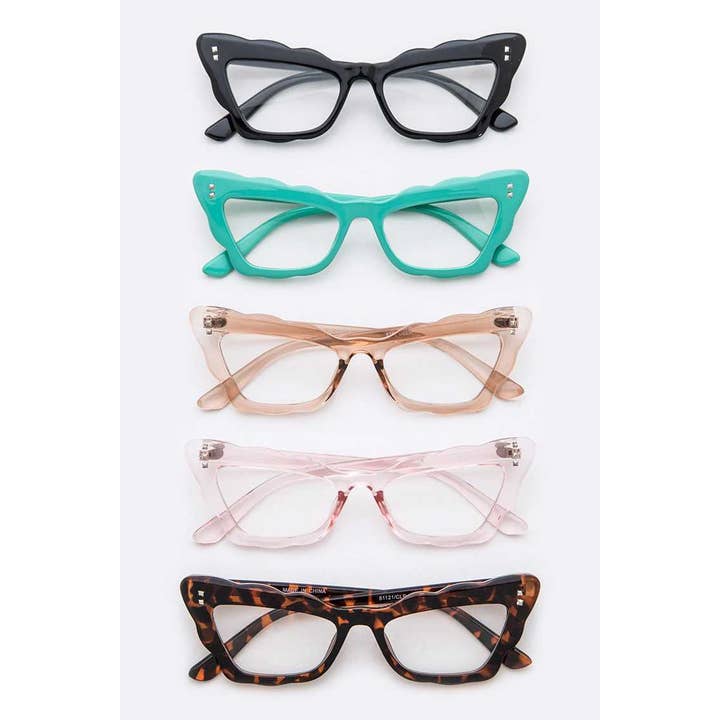 Cat Eye Clear Lens Optical Glasses Set for wholesale by LA Jewelry Plaza