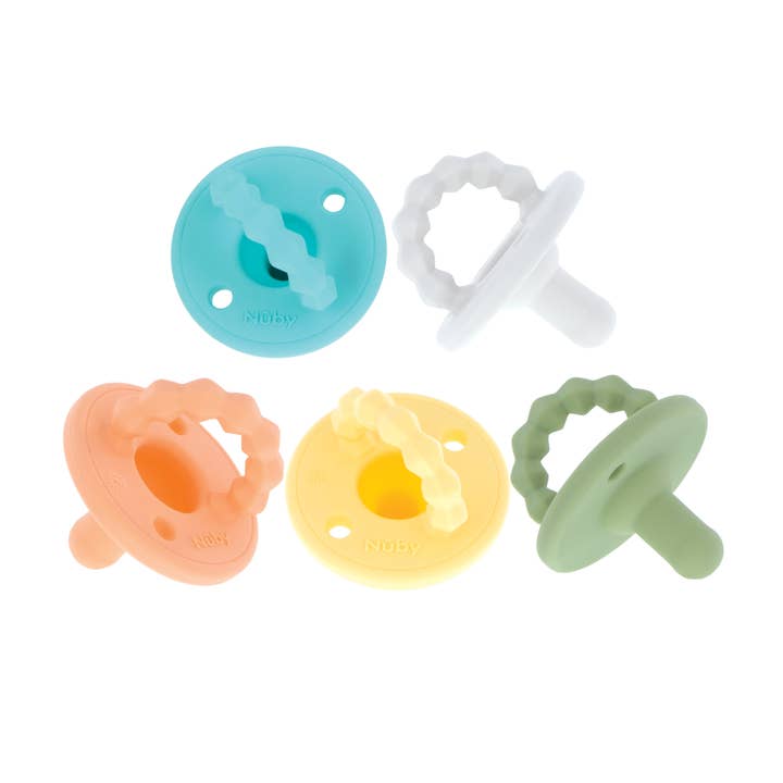 Nuby - Wholesale Pacifier - Baby - Softees Pacifier & Teether, 5 Pack6