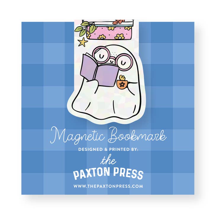 Ghost Reading Holographic Magnetic Bookmark for wholesale by The Paxton Press