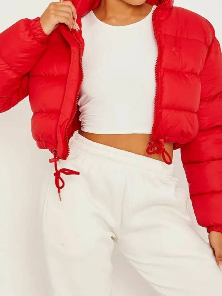 safistyle - Wholesale Puffer Jacket - Women's - Cropped Puffer Jacket with Stand Collar13