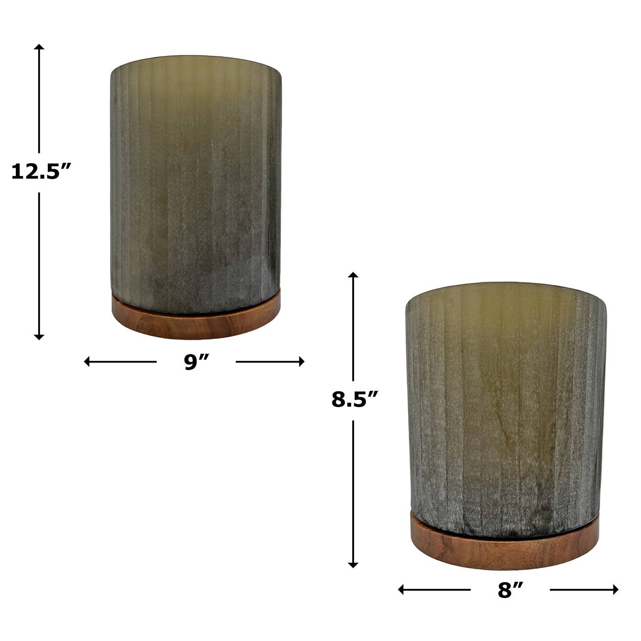 2626 Designs - Wholesale Vase - Decorative Handmade Glass Cylinder Vase in Gray4