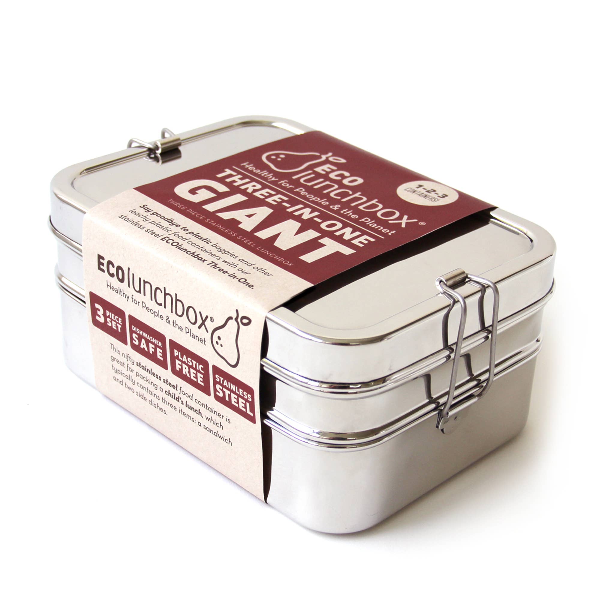 EcoLunchbox Stainless Steel + Silicone Lid 'Splash Box' Lunchbox