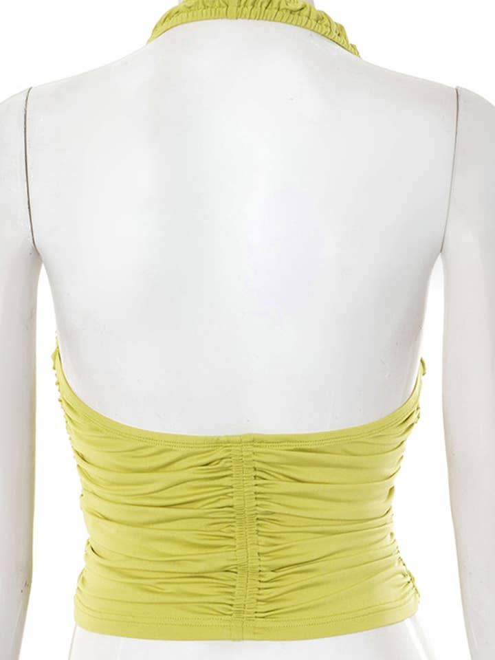 Mccolin - Vendita all'ingrosso Canotta - Donna - Top con arricciature e allacciatura al collo8