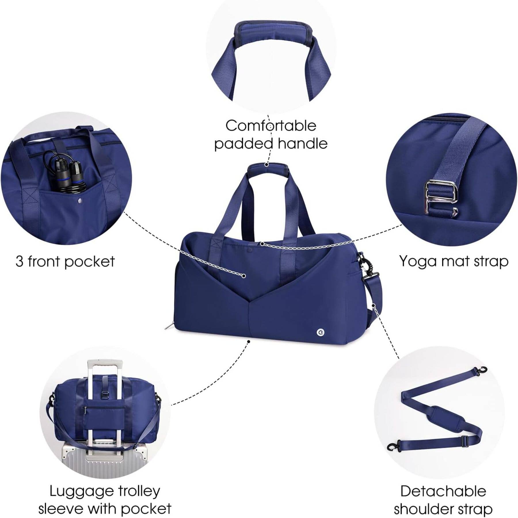 wandf – Großhandel Weekender-Tasche – Damen – Ceneda 20" Sporttasche mit Nassfach und Schuhfach49