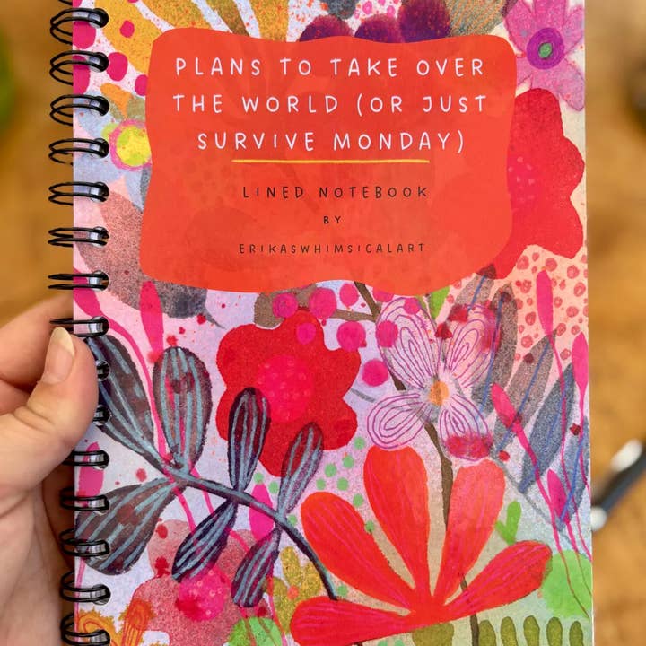 Erika's Whimsical Art – wholesale Notebook – A5 Handmade Illustrated Notebook – Whimsical Lined Journal9