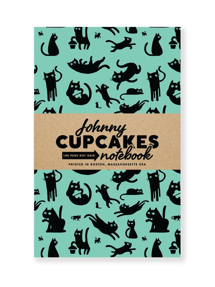 Cats Mint Notebook - 100 Page Dot Grid for wholesale by Johnny Cupcakes