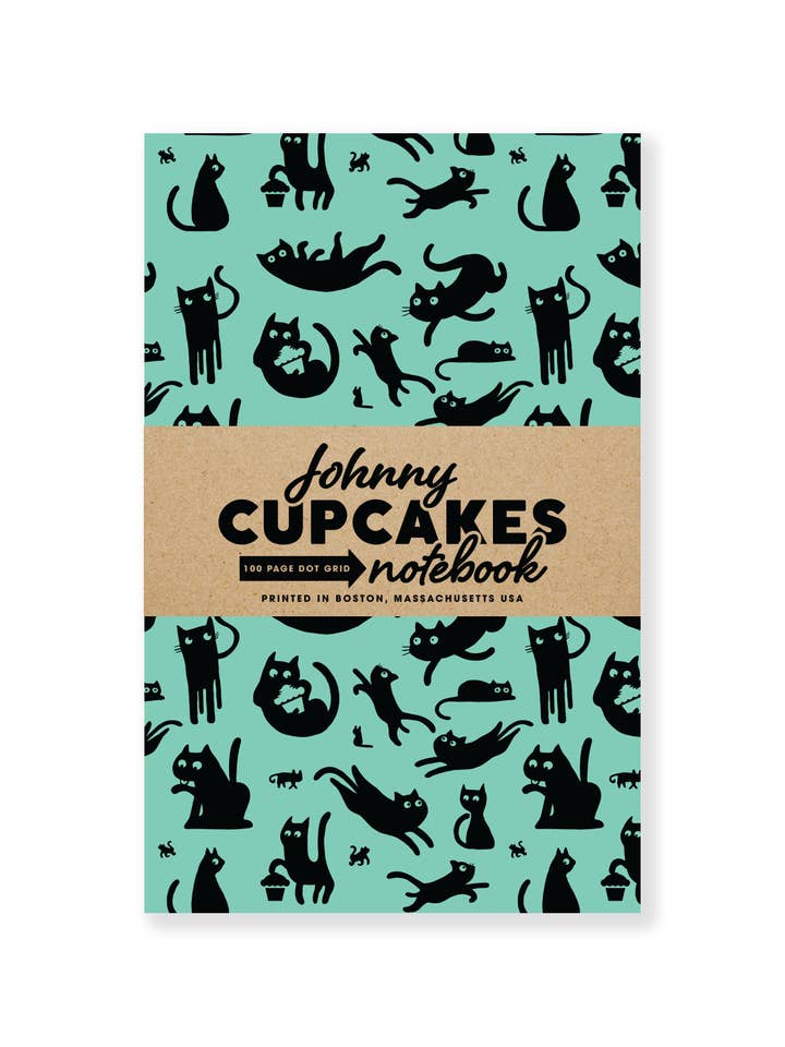 Cats Mint Notebook - 100 Page Dot Grid for wholesale by Johnny Cupcakes