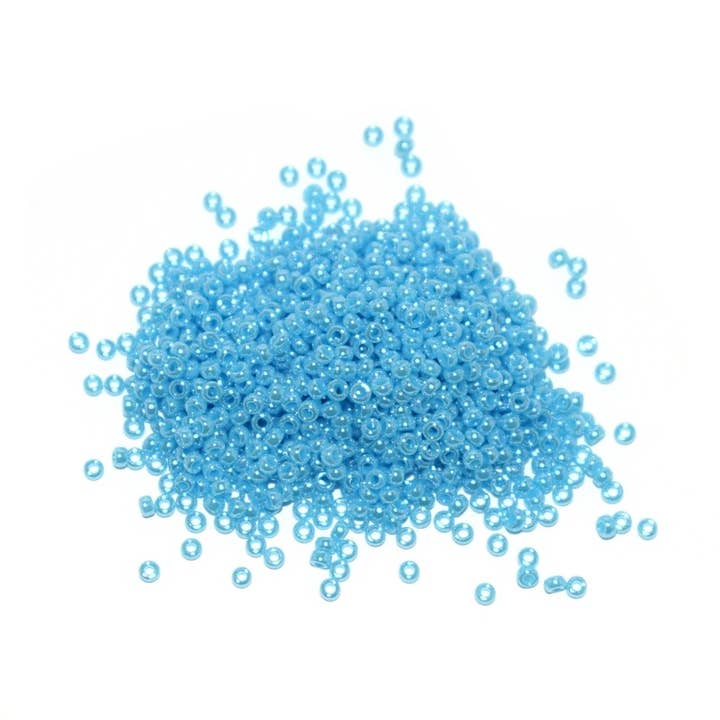 Fais-le toi-même - Wholesale Beads - 10g seed 15/0 opaque topaz blue luster 15-4330