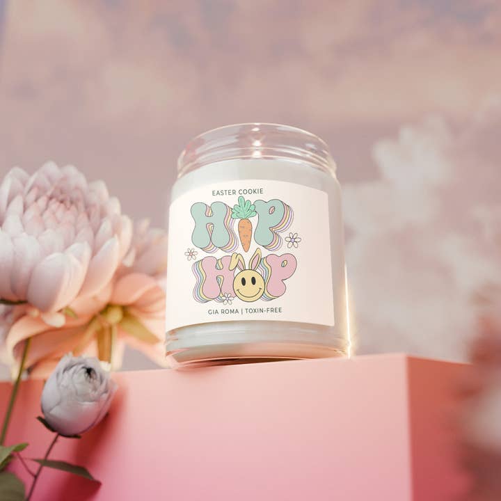 Easter Candles, Cute Spring Scented Soy Candle with Lid Cute for wholesale by Gia Roma