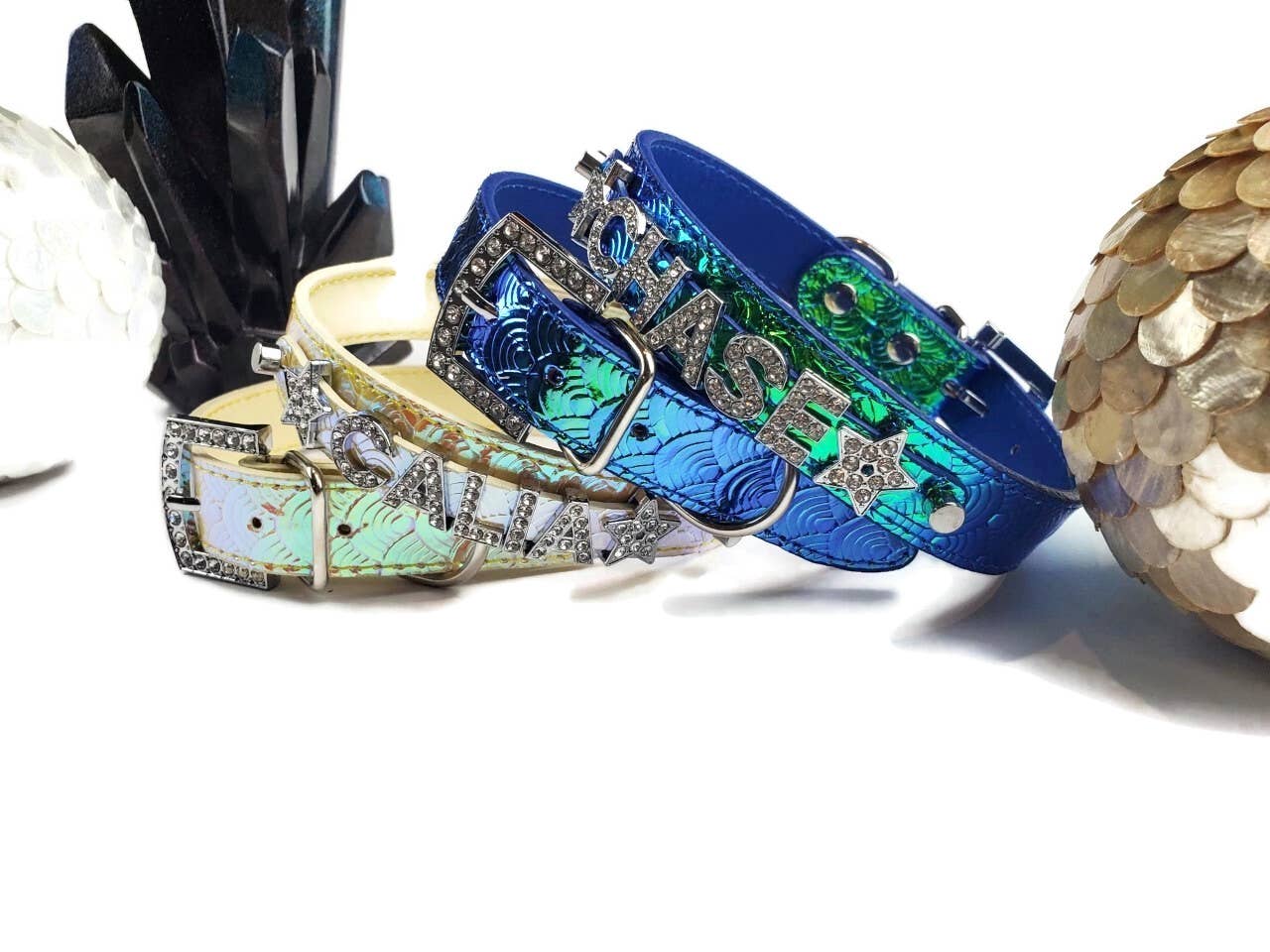 House of FurBaby - Wholesale Pet collar – Cat/dog - Personalized Pet Collar | Metallic Dragon - 2 color choices2