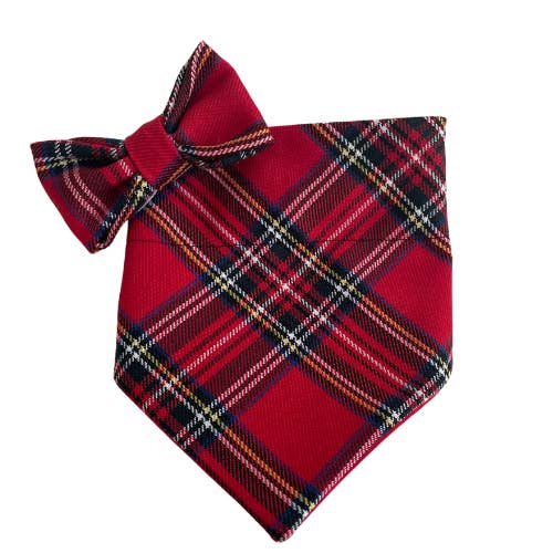 Stylish Dogs - Collars, Leads BowTies, Bandanas – wholesale Fluga - Hund – Regal Röd Tartan Hund Fluga