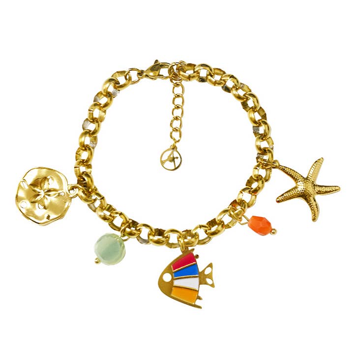 AMORINO SRL - Wholesale Charm/Dangle Bracelet - CHAIN BRACELET WITH MARINE CHARMS - YNK2496A992