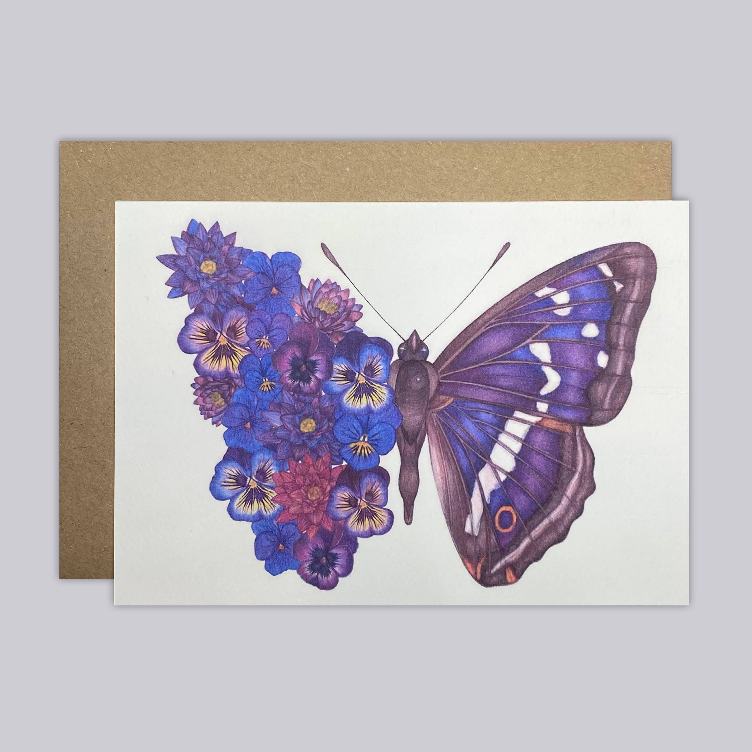 Autumn Bella Designs – wholesale Everyday greeting card – Flower Butterfly Illustration Card2