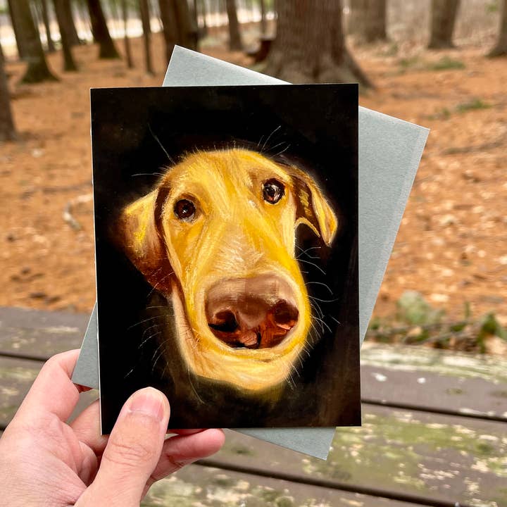Hundekarte, Design mit Goldenem Labrador für den Großhandel von Deking Art
