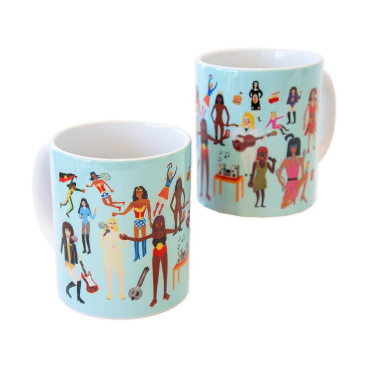 Wonder Woman's Wonderful World Mug x Kaylene Whiskey for wholesale by Third Drawer Down