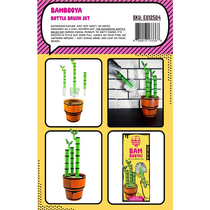 Everyday Objects - Wholesale Cleaning brush - Bambooya Bottle Brush Cleaning Set (3-Pack)6