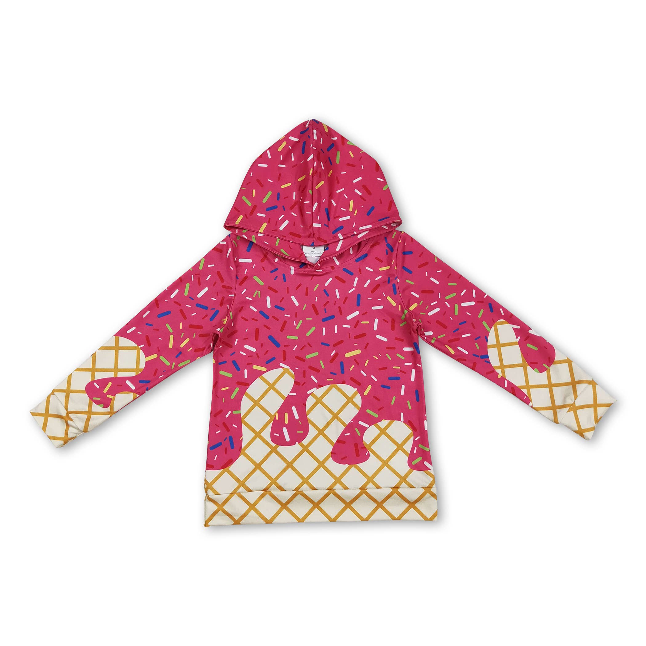 Yawoo Garments - Wholesale Hoodie - Kids - Long sleeves light blue ice cream sprinkle boys hoodie6
