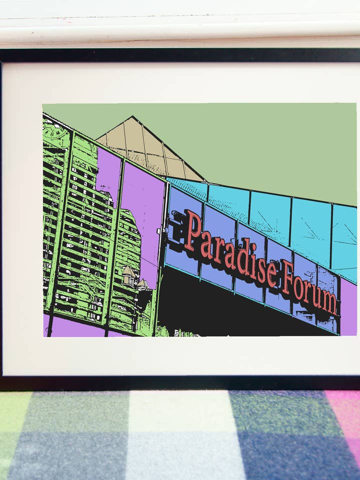 Stampa Birmingham Paradise Forum in bianco e nero o a colori per la vendita all'ingrosso da parte di Barmy Brummie