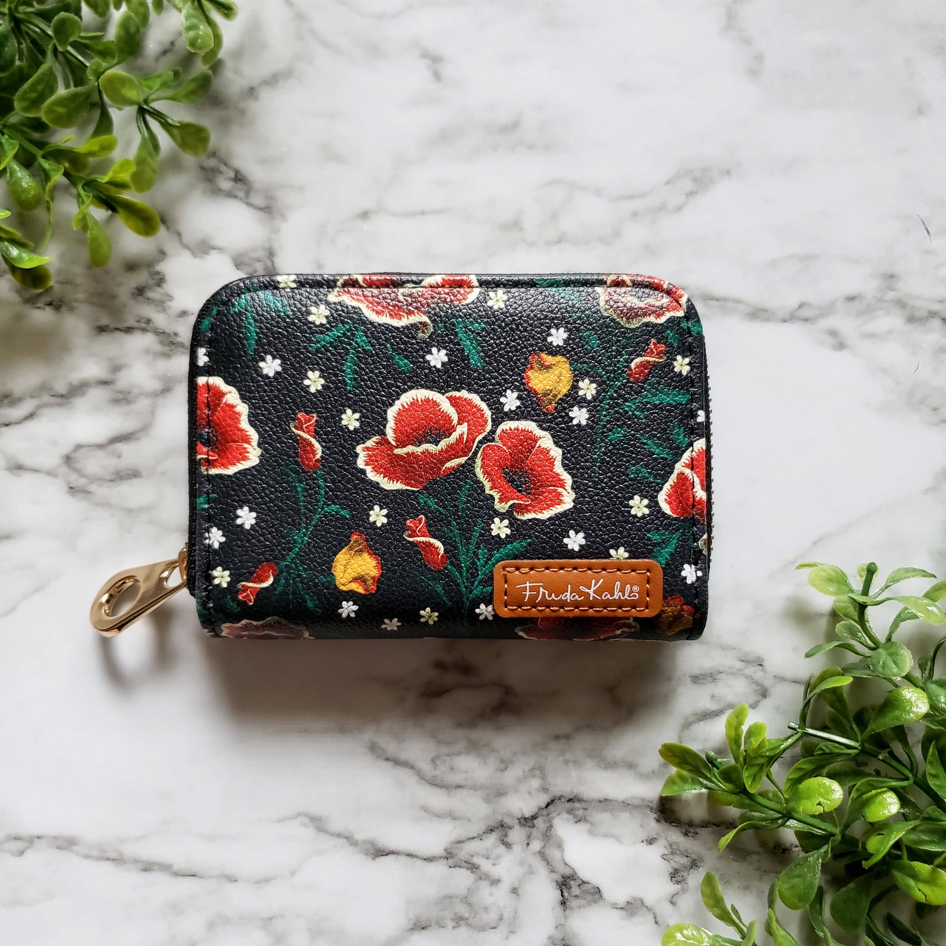 Monarque - Wholesale Wallet - Women's - Frida Kahlo™ Poppies Zipper Wallet3