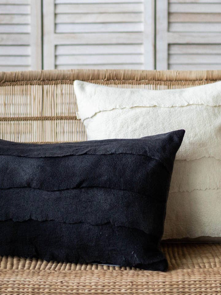 Layered Merino Throw Pillow Cover for wholesale by kanju Interiors