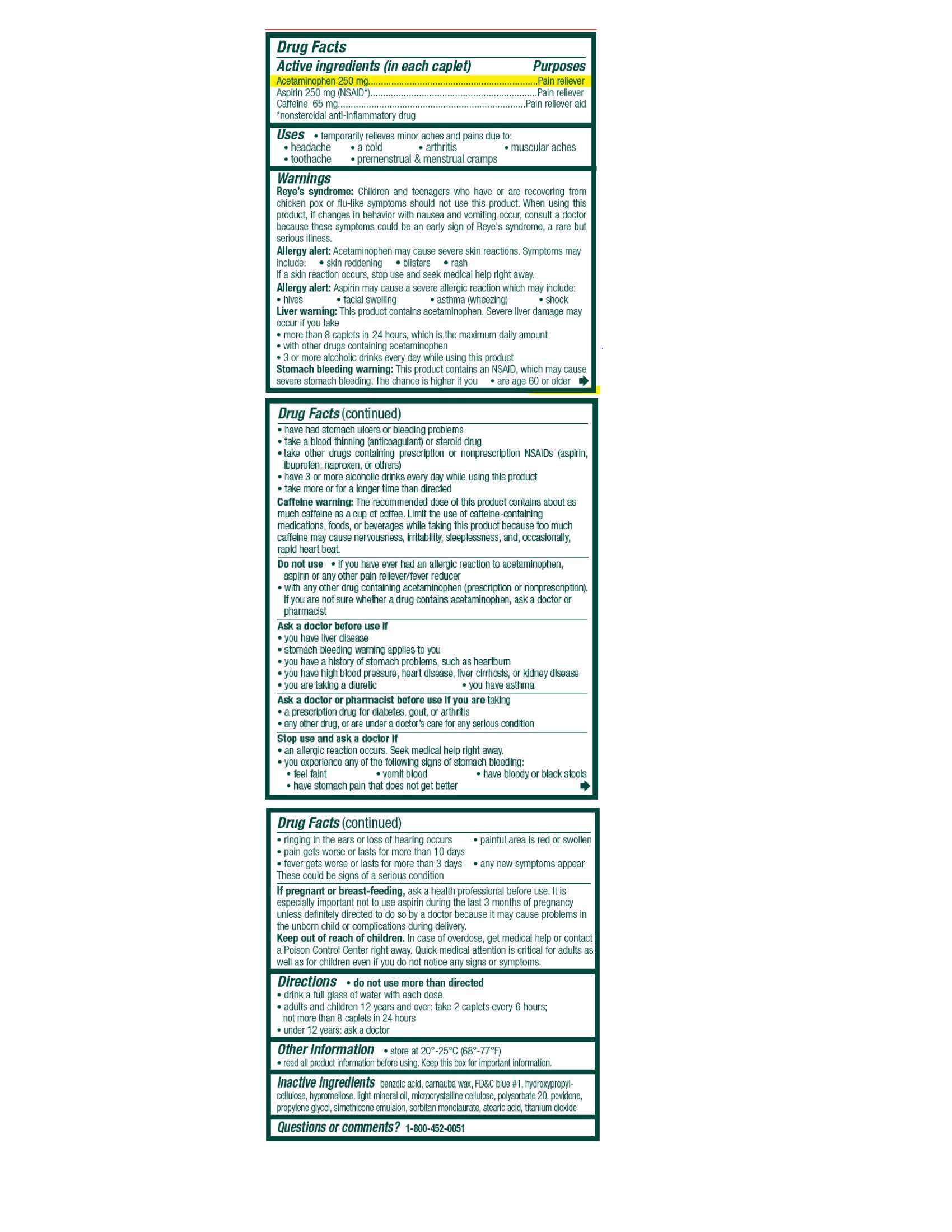 Shop The King - Wholesale Oral Supplement/Vitamin - Excedrin Drug Es 4pill 6 Per Box1