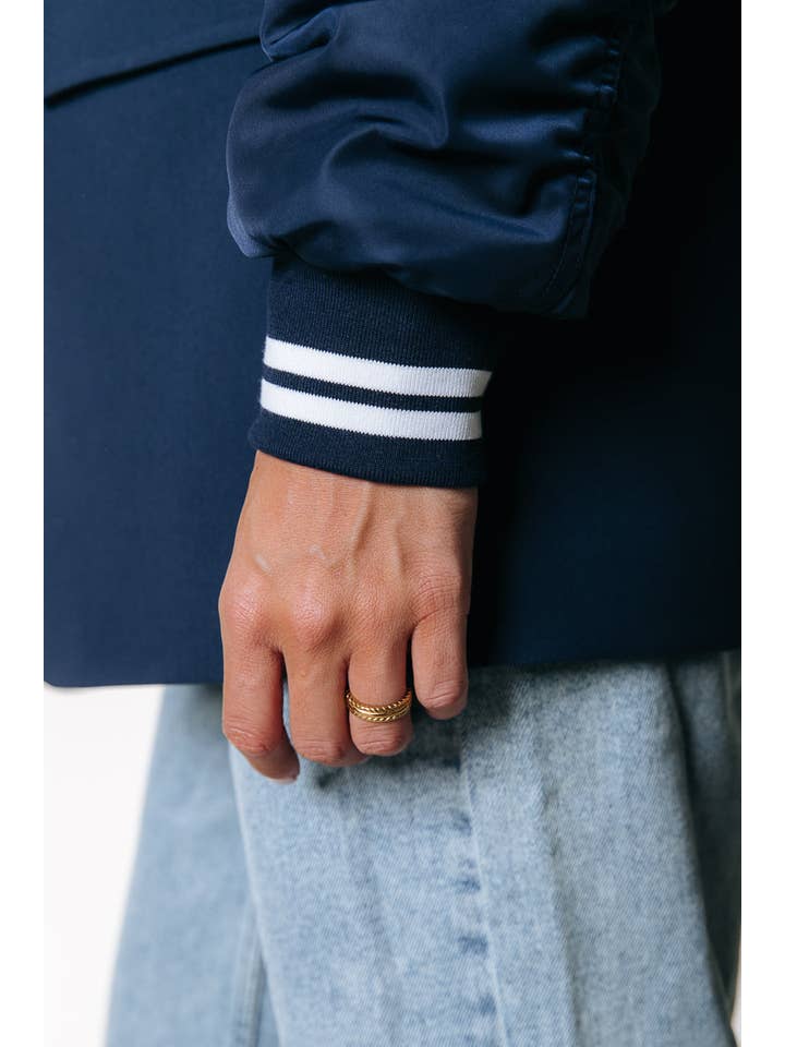 Gemma Contrast Blazer | Navy for wholesale on Faire4