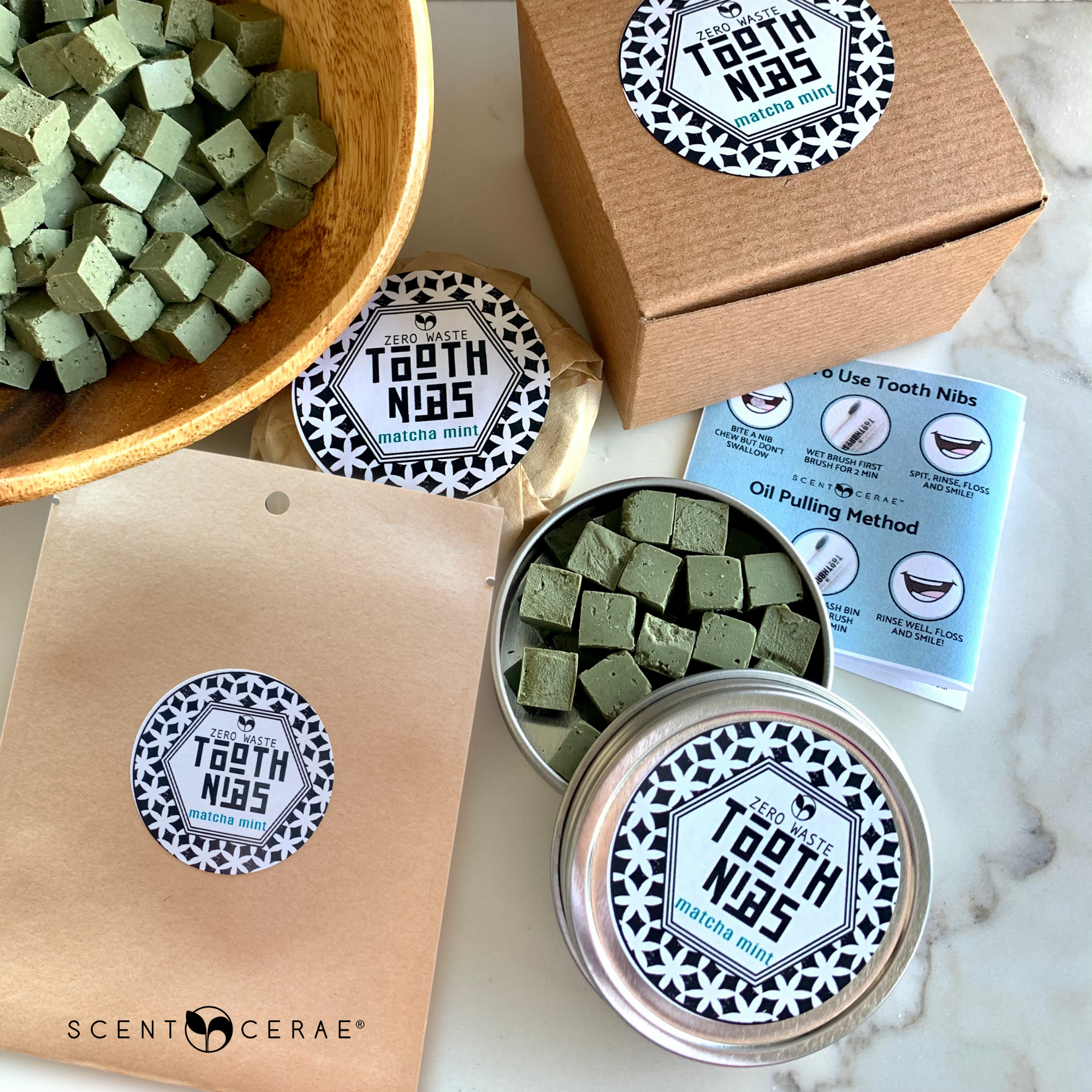 Scentcerae - Wholesale Toothpaste - Tooth Nibs Tins Zero Waste Solid Toothpaste0