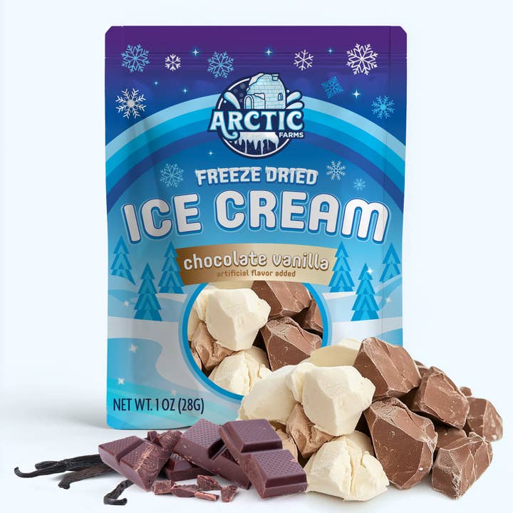 Arctic Farms – Großhandel Eis/Sorbet – Gefriergetrocknetes Eis, das nicht schmilzt (Stückchen) (1 Unze)