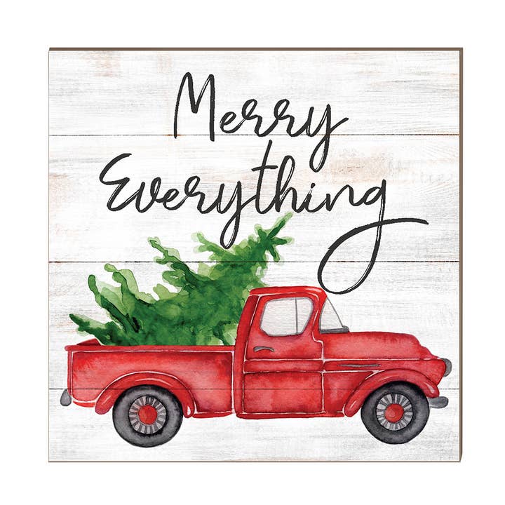 10x10 Merry Everything Truck with Tree Sign Christmas Decor for wholesale by Kindred Hearts