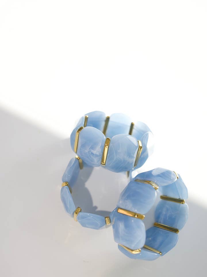 Emma Stretch Bracelet - Light Blue for wholesale by BELJOY