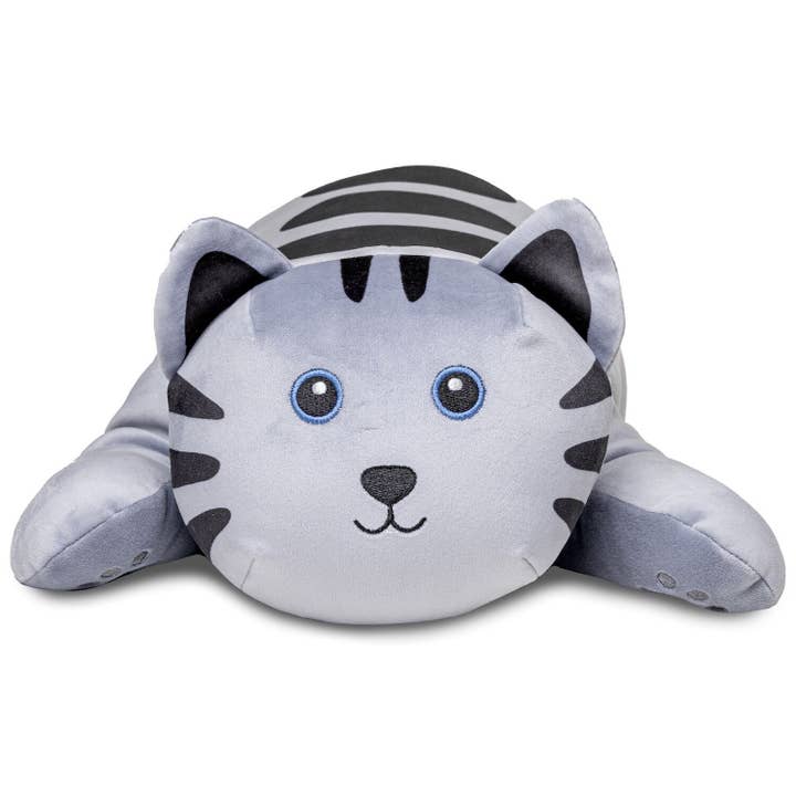 Uni Toys - Vendita all'ingrosso Peluche - Bambini e neonati - Cuscino peluche gatto grigio ultra morbido - 55 cm1