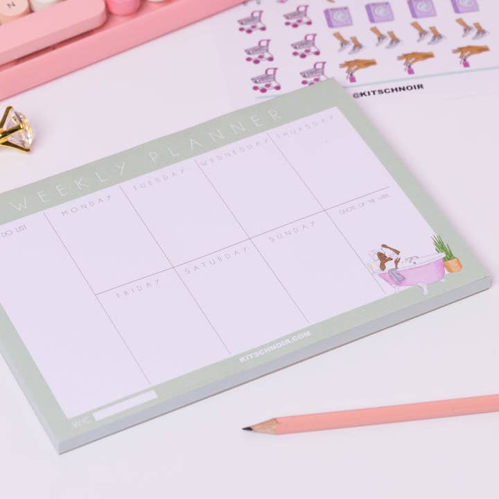 Planificador semanal Yanse A5 para venta al por mayor de KitsCH Noir