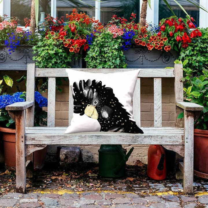 Grå Kakadua papegoja | Utanför kuddöverdrag 20 ”x 20" för wholesale på Faire