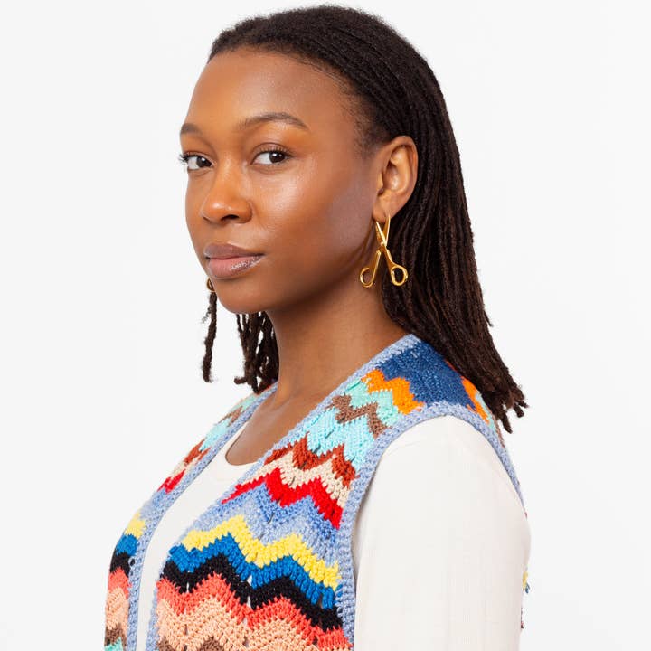 Coco Clem - Wholesale Hoop Earrings - Scissor Earrings in Gold3