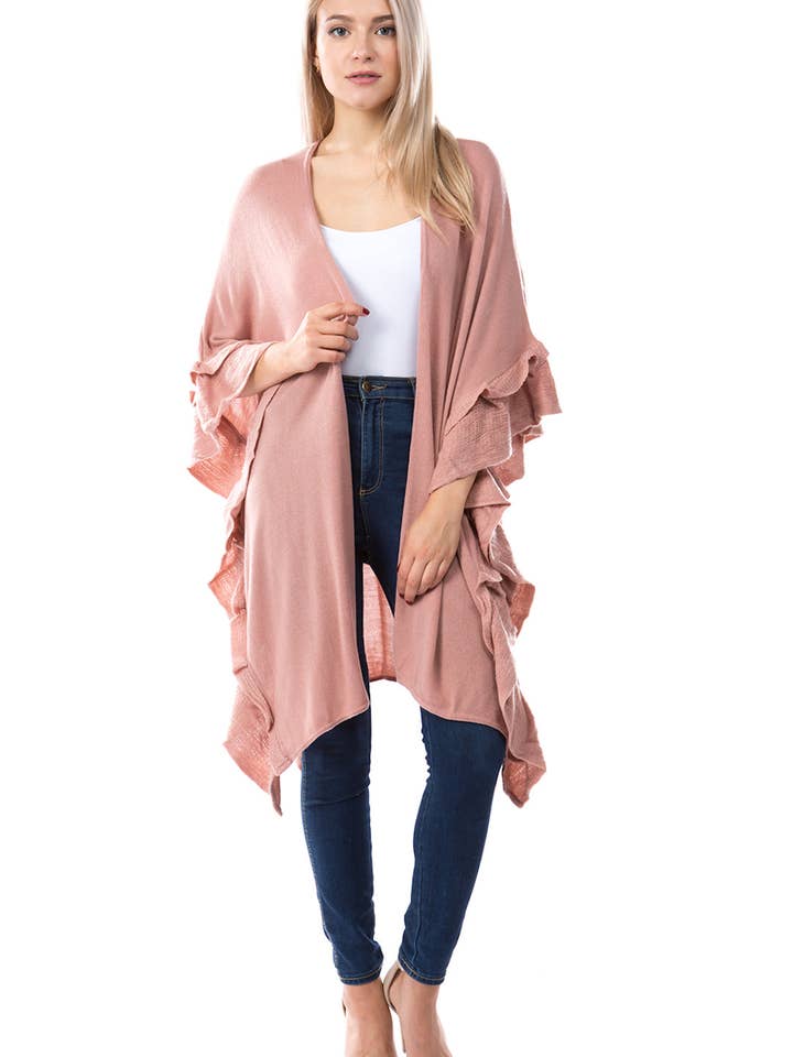 Cardigan à volants - Couleur unie avec bordure à volants pour la vente par Marcus Adler