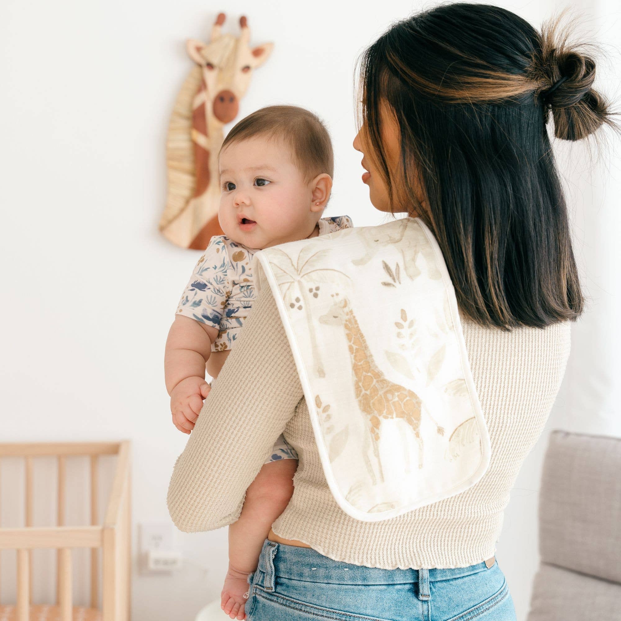 Crane Baby - Vente Set de bavoirs d'épaule – bébé - Lot de 3 langes d'épaule Kendi8