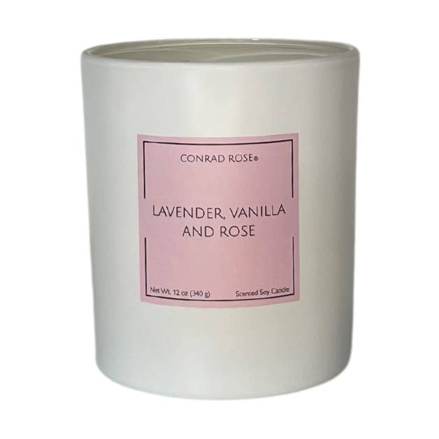 Vela de 2 mechas de lavanda, vainilla y rosa para venta al por mayor de Conrad Rose