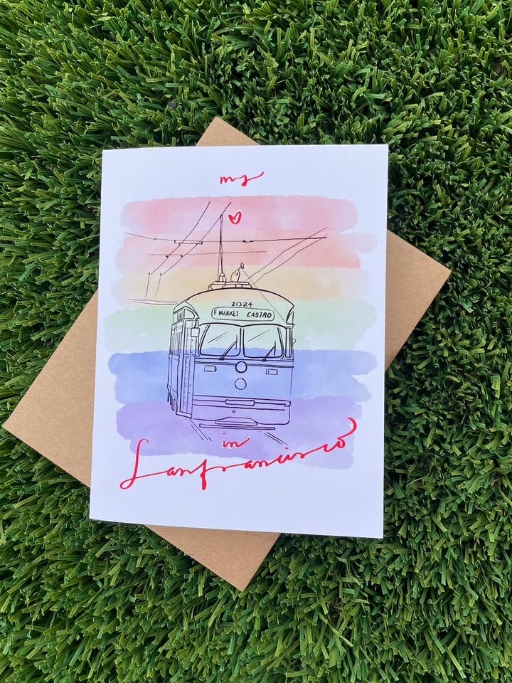 My heart in San Francisco- Greeting Card for wholesale by AnibaniArts